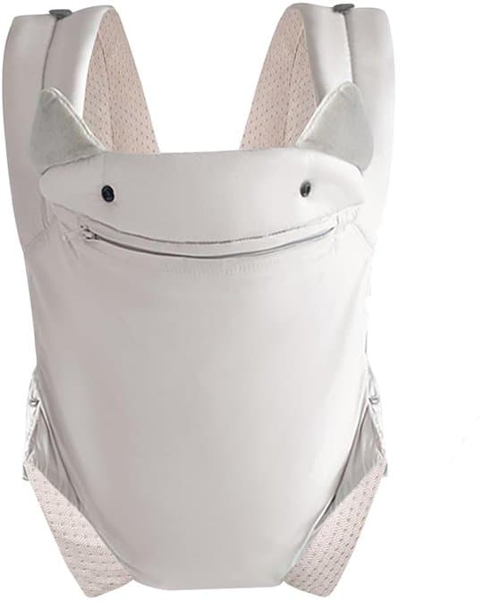 Draagzak-draagdoek-draagzak baby-Draagzak voor pasgeborenen tot peuters - Ergonomische draagzak - Verstelbare, ademende katoenen draagzak - Babyrugzak - Wit - 47x12cm