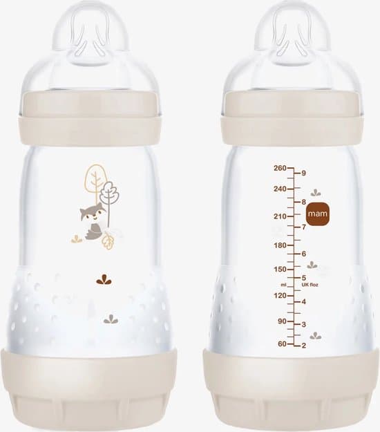 MAM Babyfles Easy Start Anti-Colic Elements grijs 260 ml, 1 st