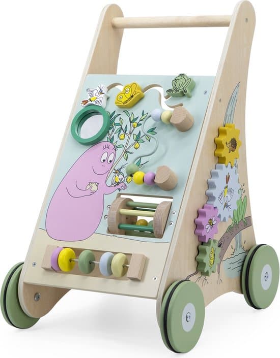 Label Label - Barbapapa Houten Loopwagen - Vrolijk Design - Educatief Spel