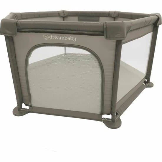 Parc Explore - DREAMBABY - 6 zijden met stoffen bodem en gewatteerd frame - Ø 1,40 m - H 70 cm - Taupe