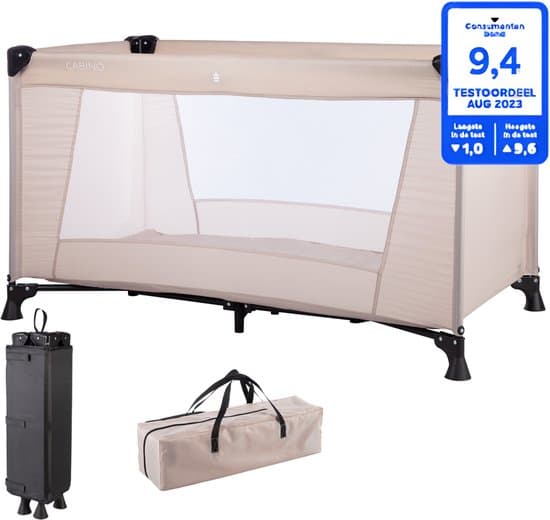Cabino Campingbedje / Reisbedje Opvouwbaar – 120 x 60 cm - Dune Beige