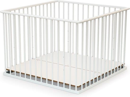 WEBABY- Houten kinderbox Wit 100 x 100 cm CUBO