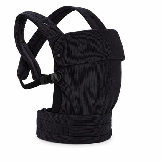Laavir® Baby Draagzak Corduroy - Comfortabele Buikdrager met Verstelbare Band - Voor 0 tot 36 Maanden - Zacht & Ademend - Zwart
