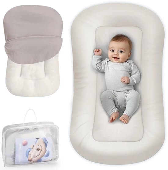 Mogi Products-Babynestje-Bedomrander -Baby Bumper-Baby lounger-Draagbaar babynestje