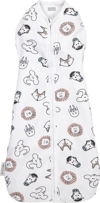 Meyco Baby Animal cocoon inbakerslaapzak - multicolour - 70cm - 0.3 TOG