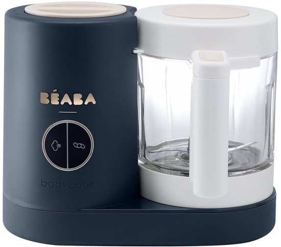 Béaba Babycook Neo® - 4-in-1 Babyvoeding Bereider - Stoomkoker en Baby Foodprocessor - Glazen Kom - Blauw