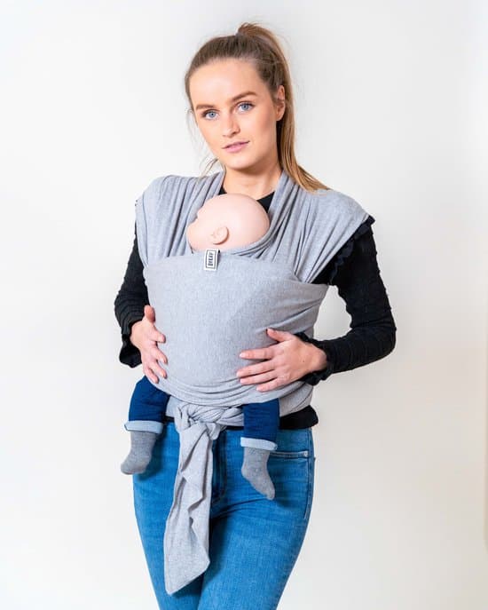ByKay Stretchy Wrap Classic Ergonomische Draagdoek - Rekbare Draagdoek voor Newborn tm 10kg - 100% Organisch Katoen - Buik- en Heupdragend - Grijs Melee - Maat one size