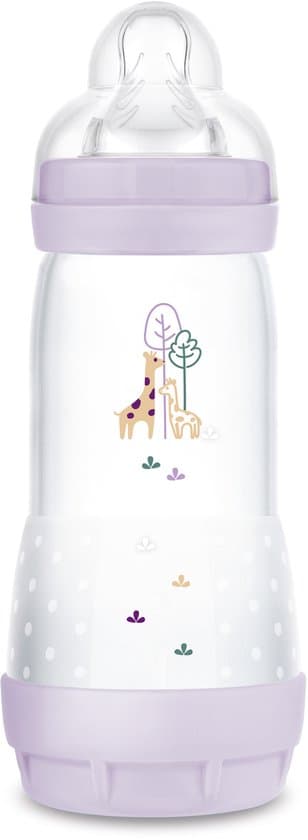 MAM - Easy Start Babyfles - 320 ML - Anti-Colic - Voor Minder Krampjes - 4+ Maanden - Mat - Lila