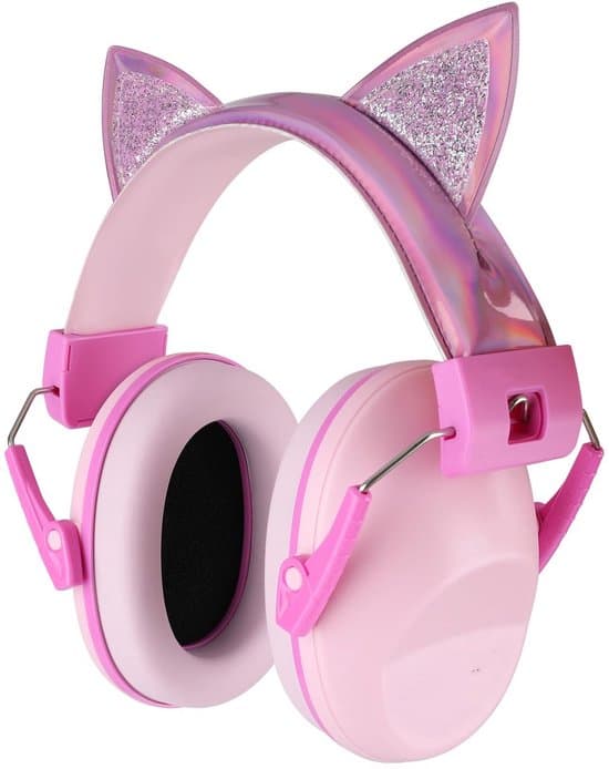 Gehoorbescherming kinderen - Oorkappen kinderen - Oorbeschermers voor autisme, peuters en kinderen van 3-16 jaar - Geluiddempende hoofdtelefoons voor kinderen voor concerten, luchtshows en vuurwerk - 28 dB SNR - ROZE