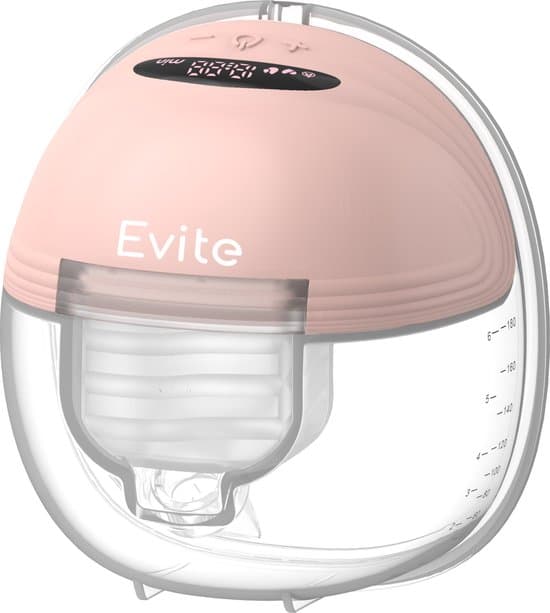 Evite Elektrische Draadloze Borstkolf Slim – Handsfree & Draagbaar – Borstkolf - BPA-Vrij – Met E-Book - 1 Pack
