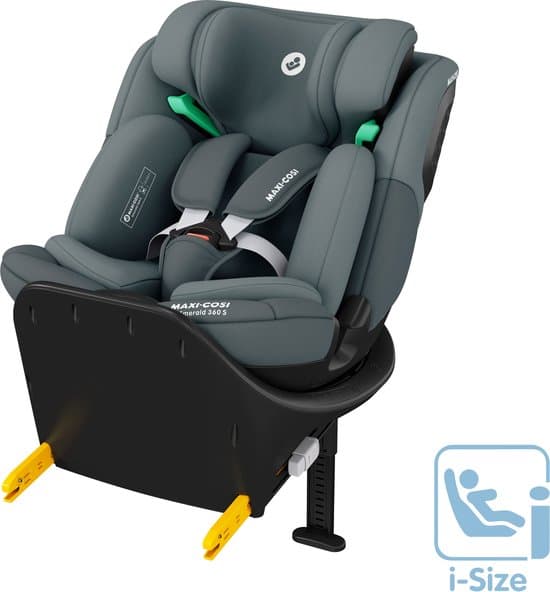 Maxi-Cosi Emerald 360 S i-Size - Autostoel - Tonal Graphite - Vanaf de geboorte tot 12 jaar