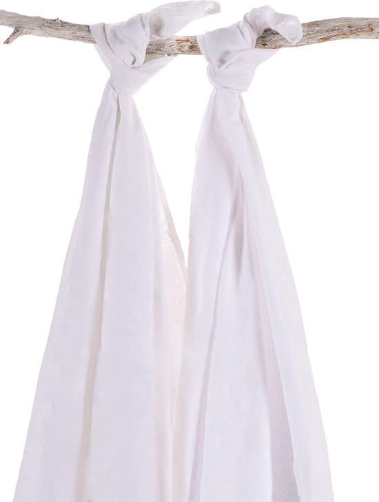 Briljant Baby Hydrofiel Multidoek XL - Swaddle Wit (2 stuks) - Hydrofiele doeken - 120x120 - Wit