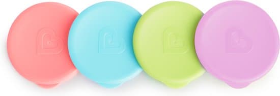 Munchkin Drinkbeker Deksels voor alle Miracle 360° Cups - Lids - Antilek Drinkbeker Deksels - Roze/Blauw/Groen/Paars- Per 4 Stuks