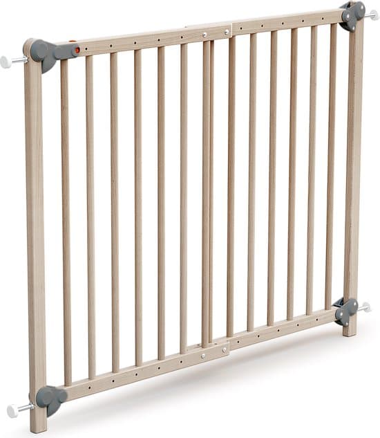 WEBABY Uitschuifbaar babyhekje in hout Beuken onbewerkt 110 cm LOKEE
