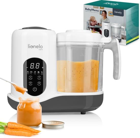 Lionelo BabyMenu Multifunctionele Keukenmachine 5in1- voor het bereiden van babyvoeding - Stoomapparaat - Verwarmer - Mixfunctie