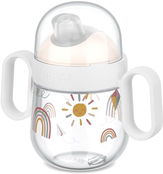 Mepal Mio antilekbeker - 200 ml - Makkelijk vast te houden - Kinderservies - Sunshine & Rainbow
