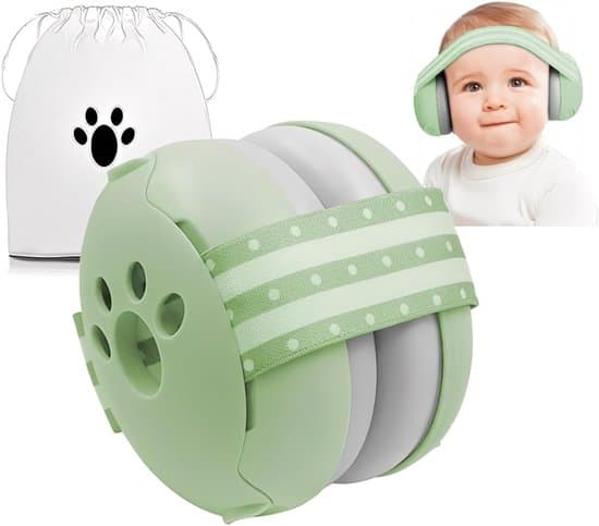 REN® Gehoorbescherming Baby - Gehoorbescherming - Groen - 9cm × 7cm × 4cm; 160 g