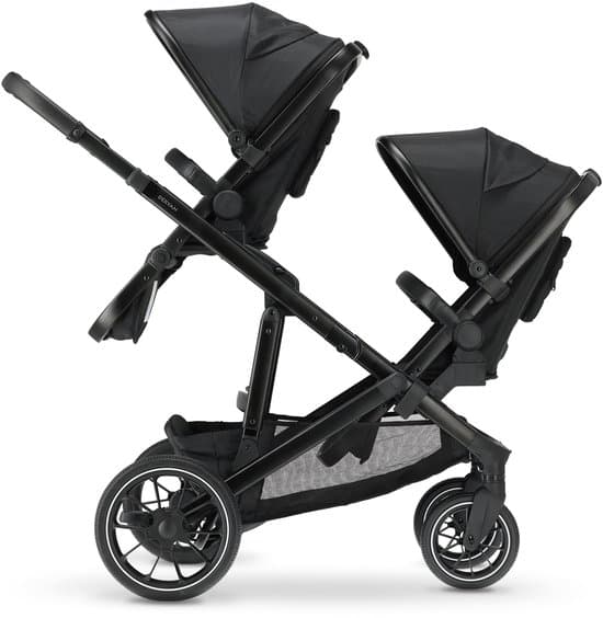 Deryan Evy V2 Duo Kinderwagen - Uitbreidbaar - Extra zitje - Zwart