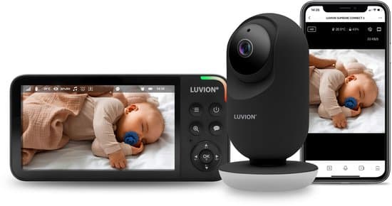 LUVION® Supreme Connect 3 Black – Babyfoon met Camera en App – Met en Zonder Wifi – Premium Baby Monitor