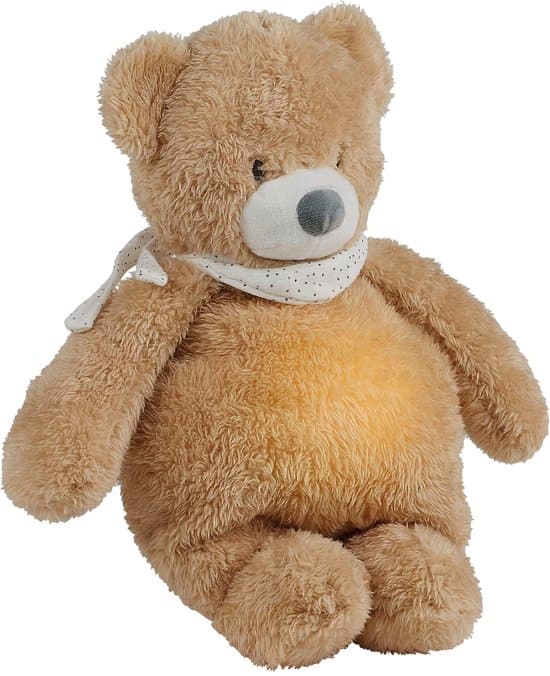 Nattou Sleepy - Knuffel met Nachtlamp - Beer - Beige - 30 x 20 cm