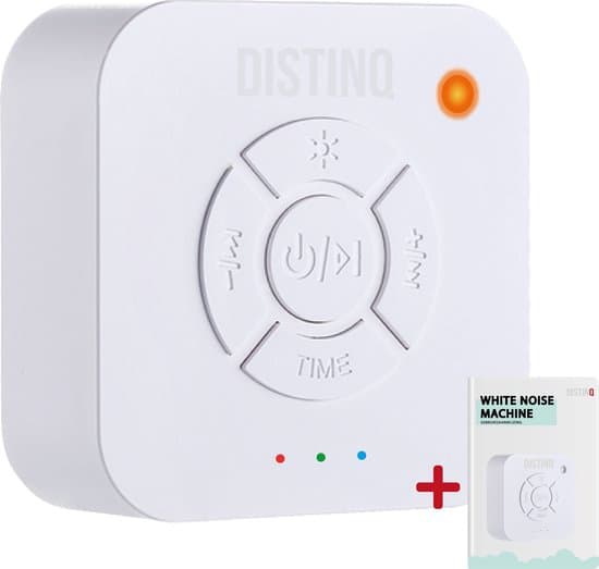 DistinQ White Noise – White Noise Machine – White Noise Baby – Witte Ruis – Draadloos en Oplaadbaar Muziekdoosje