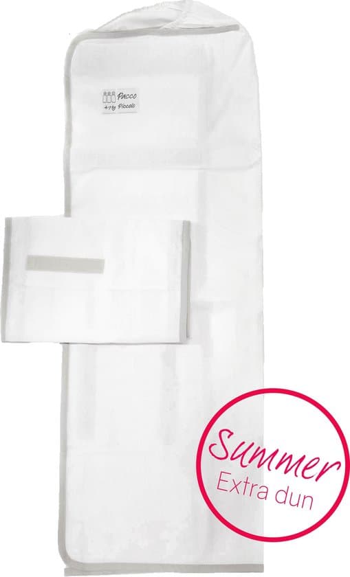 Pacco Piccolo Inbakerdoek Summer - 4-7 kg - Wit