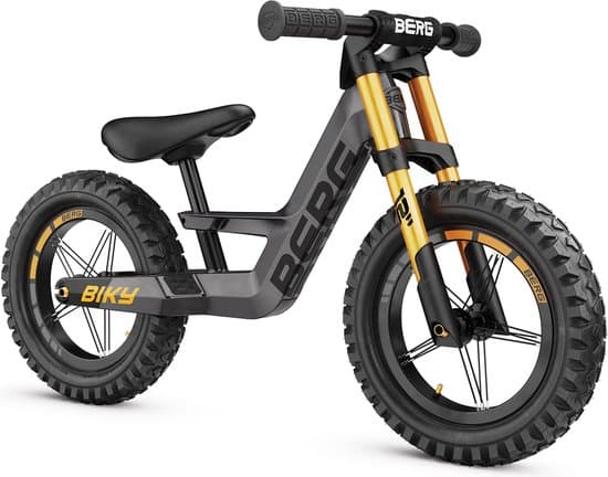 BERG Biky Cross Grey Loopfiets - 12 inch - Lichtgewicht frame van magnesium - Verstelbaar zadel - 2,5+ Jaar - Grijs