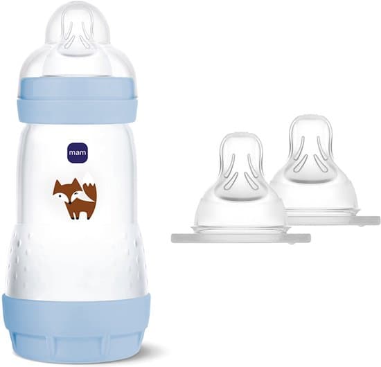 MAM - Easy Start Anti-Colic Babyfles Blauw 260 ml + Speen Maat 2